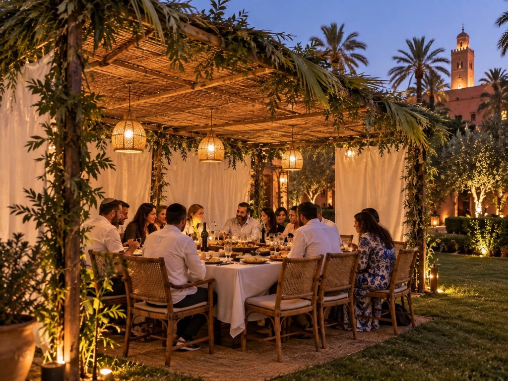 Souccot à Marrakech — Soucca dans le jardin