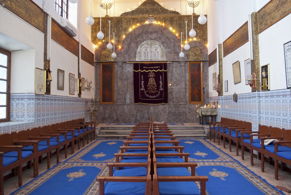 Cour intérieure de la synagogue Slat Al-Azama, Mellah de Marrakech